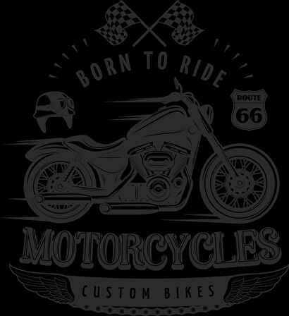 Born To Ride Sticker 10x10 cmRenkli Sticker