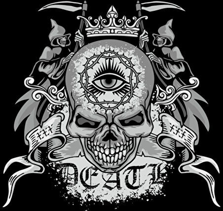 Tek Göz Kurukaf Sticker 10x10 cmRenkli Sticker