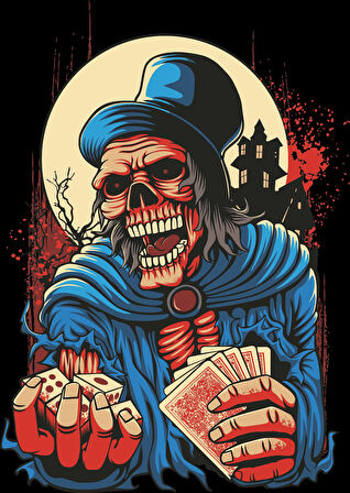 İskelet Sticker 10x10 cmRenkli Sticker