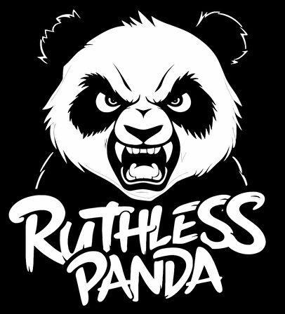 Ruthless panda Stickert 10x10 cmRenkli Sticker