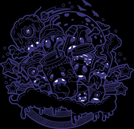 Desenler Sticker 6 10x10 cmRenkli Sticker