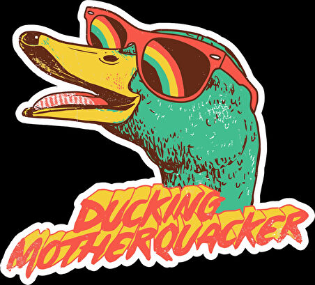 pride ördek sticker 10x10 cmRenkli Sticker