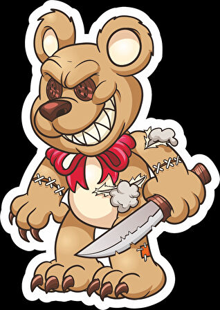 chucky sticker 10x10 cmRenkli Sticker