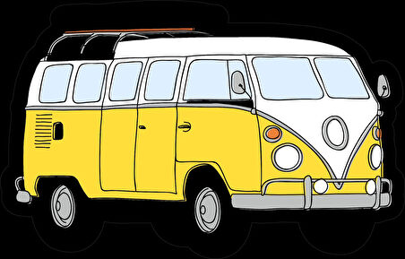 Karavan Sticker 10x10 cmRenkli Sticker