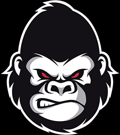 Kızgın Maymnun Sticker 10x10 cmRenkli Sticker