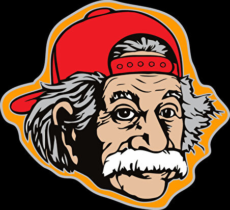 ainstain sticker 10x10 cmRenkli Sticker