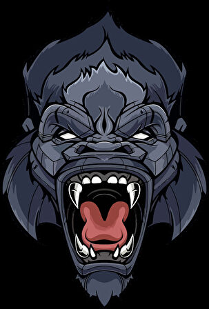 Maymun Sticker 10x10 cmRenkli Sticker