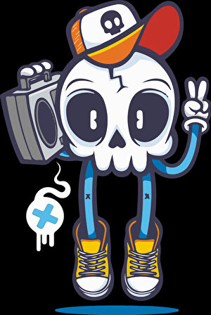 Dondurma Sticker 10x10 cmRenkli Sticker