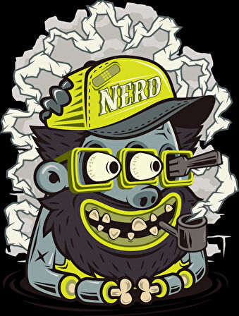 Mavi adam sticker 10x10 cmRenkli Sticker