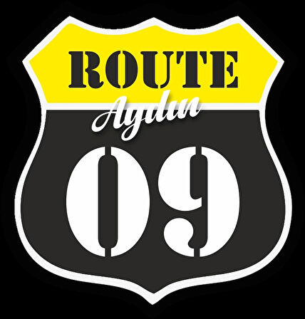 09 Aydın Sticker 10x10 cmRenkli Sticker