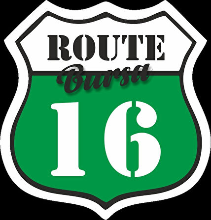16 Bursa Sticker 10x10 cmRenkli Sticker