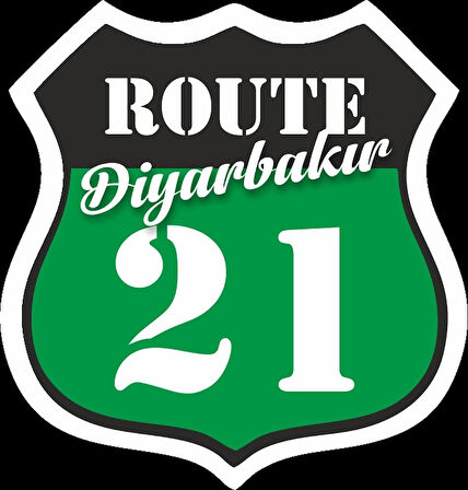 21 Diyarbakır Sticker 10x10 cmRenkli Sticker