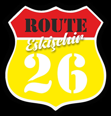 26 Eskişehir Sticker 10x10 cmRenkli Sticker