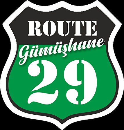 29 Gümüşhane Sticker 10x10 cmRenkli Sticker