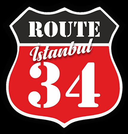 34 İstanbul Sticker 10x10 cmRenkli Sticker