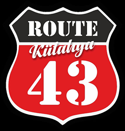 43 Kütahya Sticker 10x10 cmRenkli Sticker