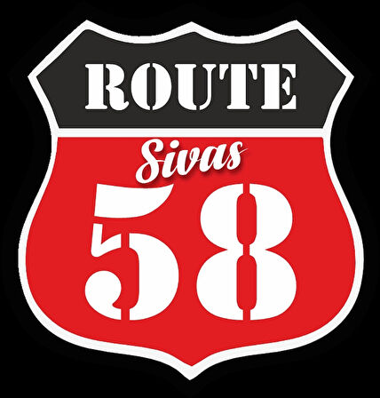 58 Sivas Sticker 10x10 cmRenkli Sticker