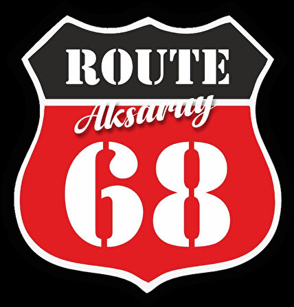 68 Aksaray Sticker 10x10 cmRenkli Sticker