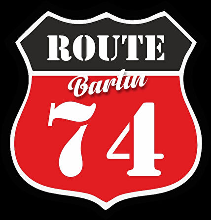 74 Bartın Sticker 10x10 cmRenkli Sticker