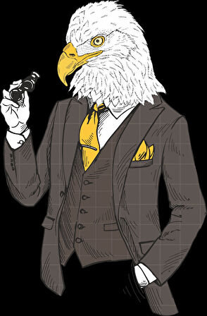 Kartal Sticker 10x10 cmRenkli Sticker