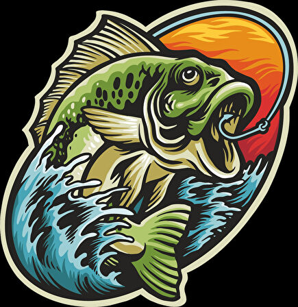 alabalık sticker 10x10 cmRenkli Sticker