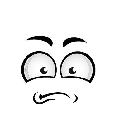 Yüz İfadesi 10x10 cm Renkli Sticker