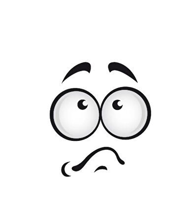 Yüz İfadesi 10x10 cm Renkli Sticker