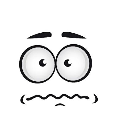 Yüz İfadesi 10x10 cm Renkli Sticker