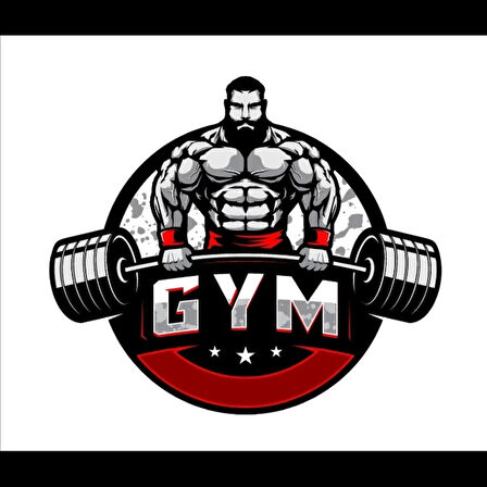 GYM 10x10 cm Renkli Sticker