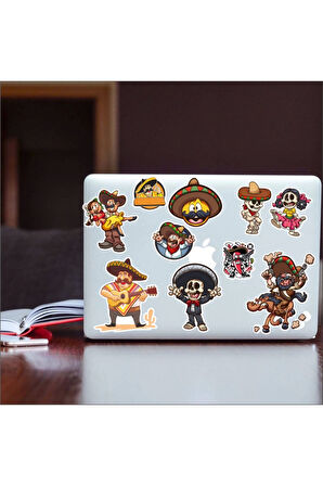 Mexican Sticker Set -1 10 Parça Telefon, Tablet, Defter, Laptop Sticker