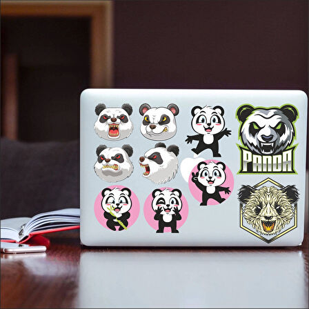 Panda Sticker Set -1 22 Parça Telefon, Tablet, Defter, Laptop Sticker