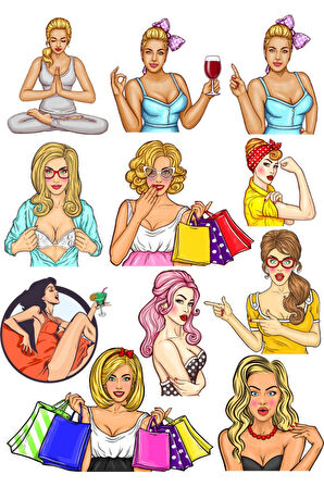 Korsan Sticker Set-1 9 Parça Telefon, Tablet, Defter, Laptop Sticker