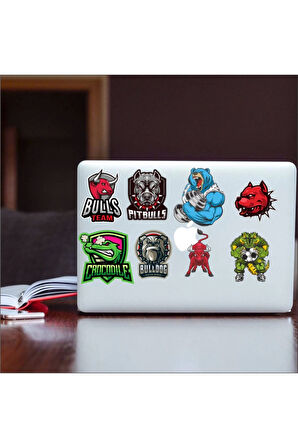 Agresif Hayvanlar Sticker Set-7 10 Parça Telefon, Tablet, Defter, Laptop Sticker