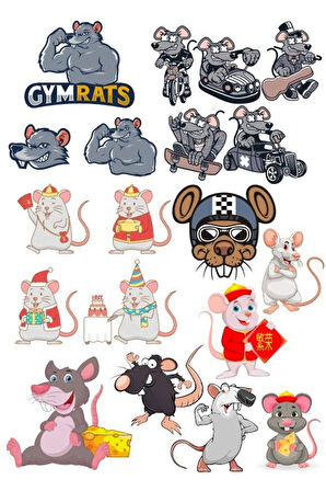 Fare Sticker Set-2 15 Parça Telefon, Tablet, Defter, Laptop Sticker