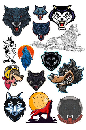 Kurt Sticker Set-3 15 Parça Telefon, Tablet, Defter, Laptop Sticker