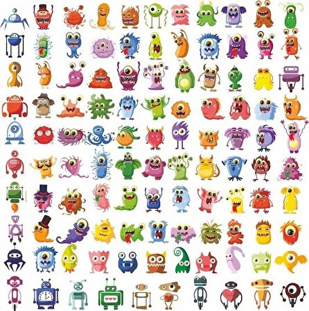 Virüs Sticker Set 60 Parça Telefon, Tablet, Defter, Laptop Sticker