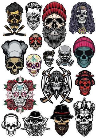 Kuru Kafa İsklet Sticker Set-11 21 Parça Telefon, Tablet, Defter, Laptop Sticker