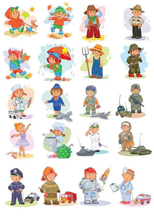 İnsanlar Sticker Set 25 Parça Telefon, Tablet, Defter, Laptop Sticker