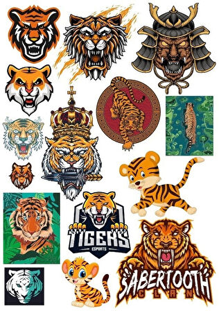 Kaplan Sticker Set 15 Parça Telefon, Tablet, Defter, Laptop Sticker