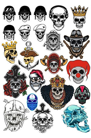 Kurukafa Sticker Set 20 Parça Telefon, Tablet, Defter, Laptop Sticker