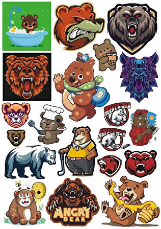 AyI Sticker Set 7 20 Parça Telefon, Tablet, Defter, Laptop Sticker