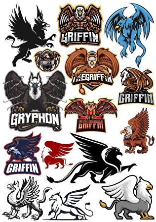 Griffon Sticker Set 9 Parça Telefon, Tablet, Defter, Laptop Sticker