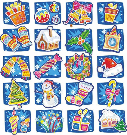 Kış Temalı Sticker Set 20 Parça Telefon, Tablet, Defter, Laptop Sticker