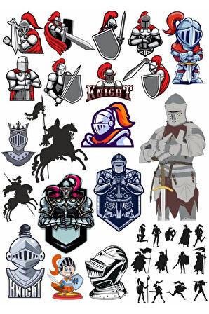 Şövalye Knight Sticker Set 1