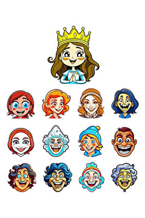 Gülen Yüzler Sticker Set 1