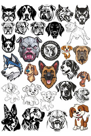 Köpek Türleri Sticker Set 1