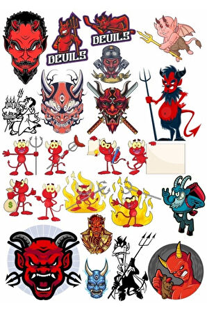 Şeytan ve Zebani Sticker Set 1