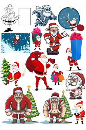 Noel Baba Sticker Set 3