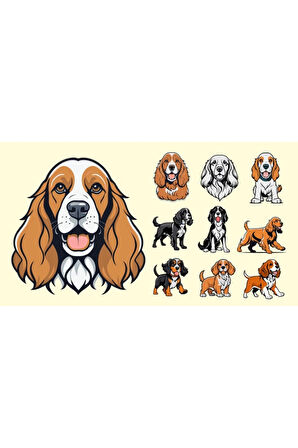 Süslü Köpek Sticker Set