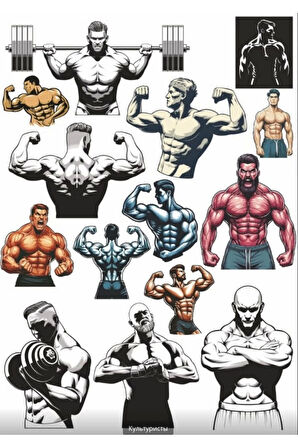 Gym Fittnes Sticker Set 2